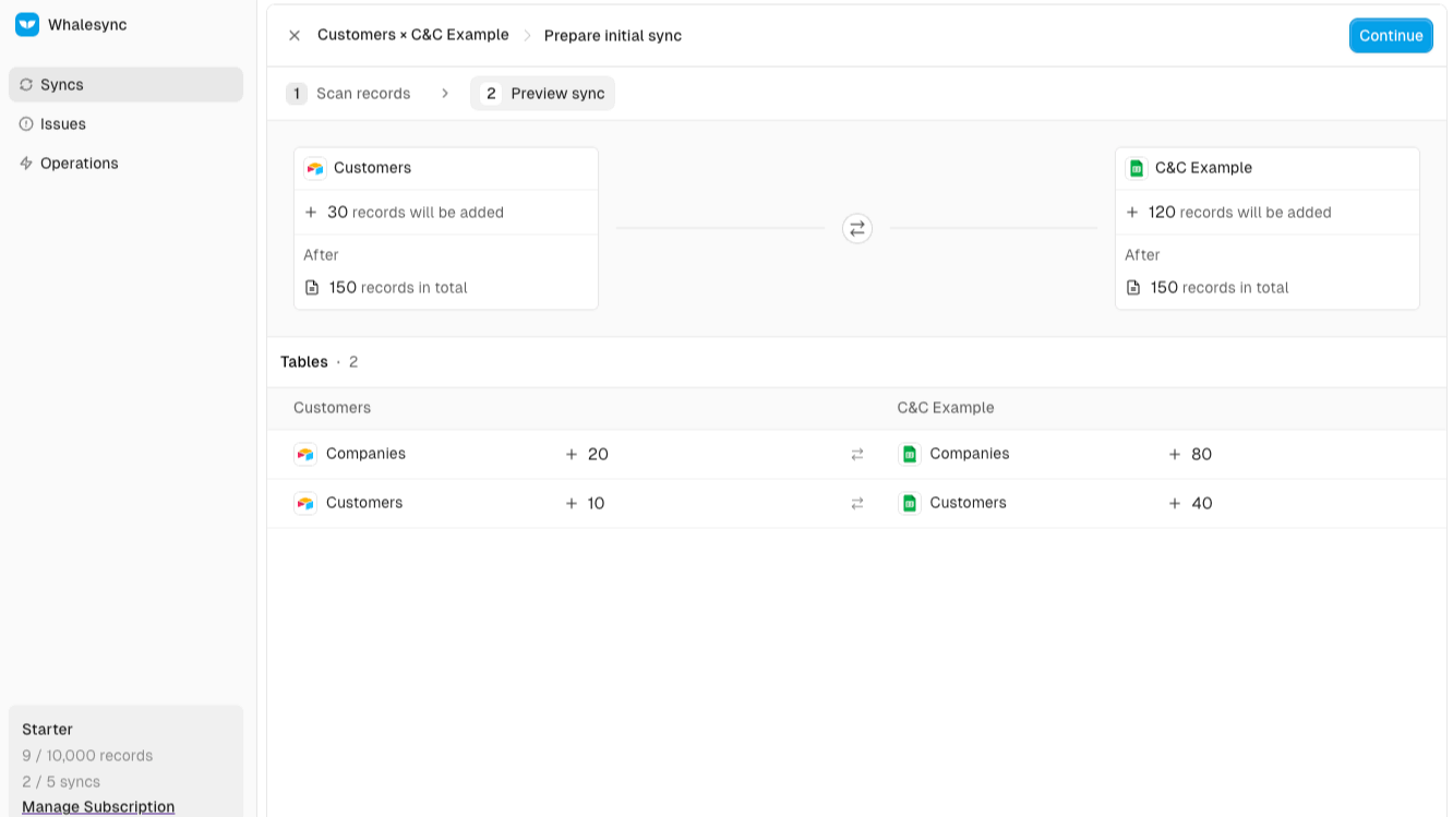 4. Sync preview