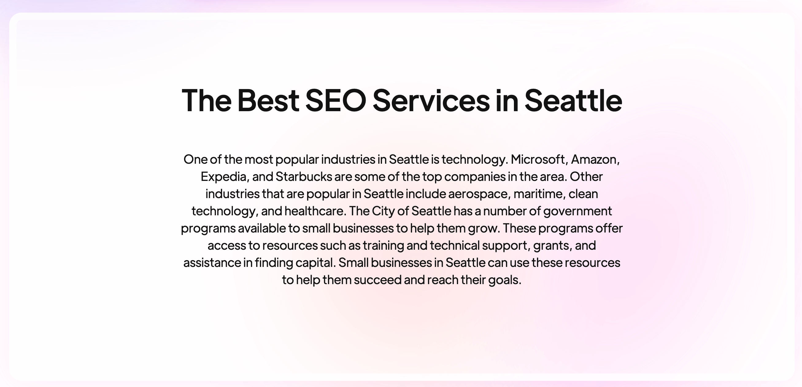 Brightline’s Seattle programmatic SEO page.