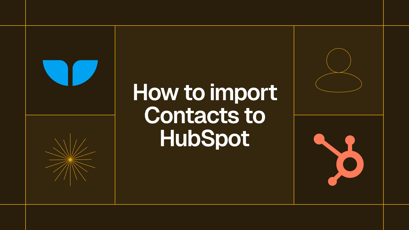 Title card reading 'How to import Contacts to HubSpot' with the HubSpot logo